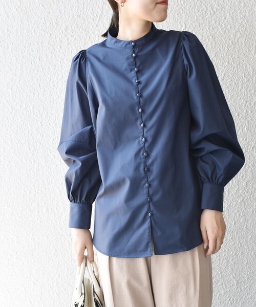 mare ゴールドボタンボリュームスリーブブラウス 楽天市場】＼累計販売数10,000枚突破！着映えブラウス／ ボリューム