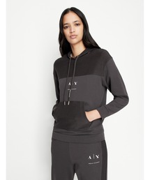ARMANI EXCHANGE | 【A|X アルマーニ エクスチェンジ】A|Xロゴ　異素材デザイン　フーディスウェットパーカー(スウェット)