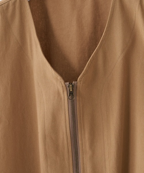 CIAOPANIC TYPY（チャオパニックティピー）の「□【一部SHOP限定】コットンツイルzipupミリタリーベスト（ベスト・メンズ・ブラック/ベージュ/カーキ・M/L）」の10枚目の写真