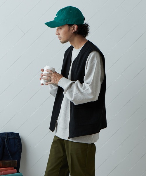 CIAOPANIC TYPY（チャオパニックティピー）の「□【一部SHOP限定】コットンツイルzipupミリタリーベスト（ベスト・メンズ・ブラック/ベージュ/カーキ・M/L）」の15枚目の写真