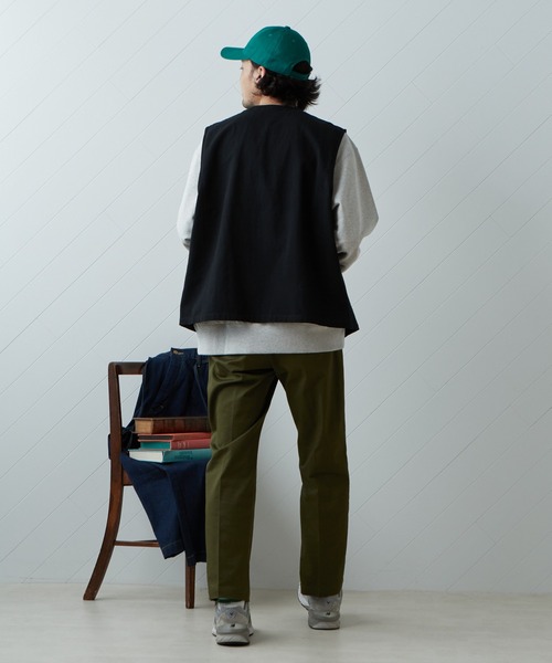 CIAOPANIC TYPY（チャオパニックティピー）の「□【一部SHOP限定】コットンツイルzipupミリタリーベスト（ベスト・メンズ・ブラック/ベージュ/カーキ・M/L）」の19枚目の写真