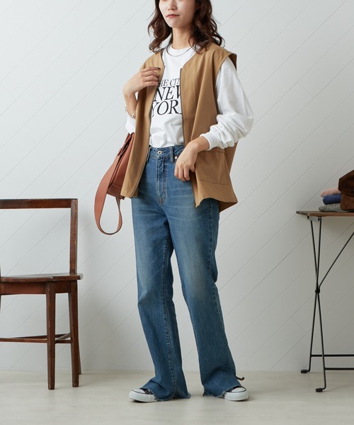 CIAOPANIC TYPY（チャオパニックティピー）の「□【一部SHOP限定】コットンツイルzipupミリタリーベスト（ベスト・メンズ・ブラック/ベージュ/カーキ・M/L）」の6枚目の写真