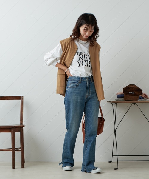 CIAOPANIC TYPY（チャオパニックティピー）の「□【一部SHOP限定】コットンツイルzipupミリタリーベスト（ベスト・メンズ・ブラック/ベージュ/カーキ・M/L）」の17枚目の写真