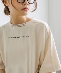 PUAL CE CIN | ロゴフロッキー／刺繍Tシャツ(Tシャツ/カットソー)