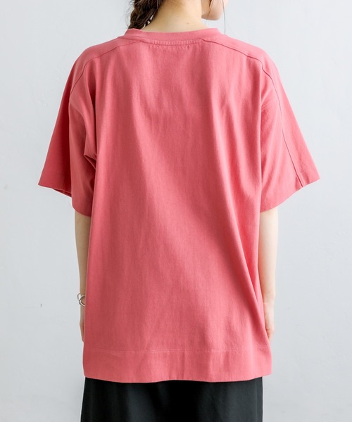 PUAL CE CIN（ピュアルセシン）の「ロゴフロッキー／刺繍Tシャツ（Tシャツ/カットソー・レディース・ベージュ/ピンク/ブルー/ナチュラル・FREE）」の18枚目の写真