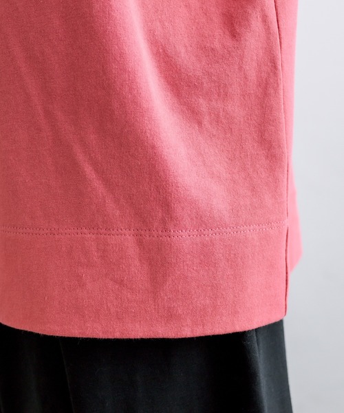 PUAL CE CIN（ピュアルセシン）の「ロゴフロッキー／刺繍Tシャツ（Tシャツ/カットソー・レディース・ベージュ/ピンク/ブルー/ナチュラル・FREE）」の9枚目の写真