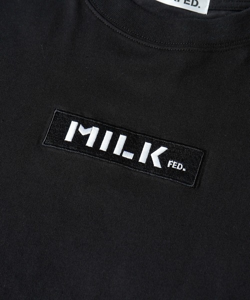 MILKFED.（ミルクフェド）の「BAR LOGO WIDE L/S TEE（Tシャツ/カットソー・レディース・ホワイト/ライトグレー/オフホワイト/ブラック/ベージュ/ライトブルー/ライトピンク・ONE SIZE）」の11枚目の写真