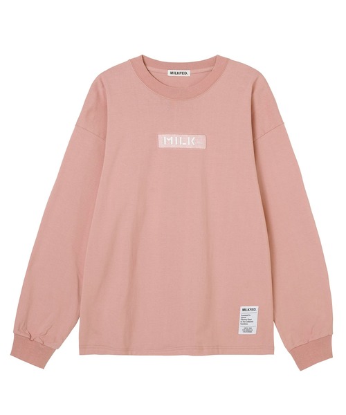 MILKFED.（ミルクフェド）の「BAR LOGO WIDE L/S TEE（Tシャツ/カットソー・レディース・ホワイト/ライトグレー/オフホワイト/ブラック/ベージュ/ライトブルー/ライトピンク・ONE SIZE）」の20枚目の写真