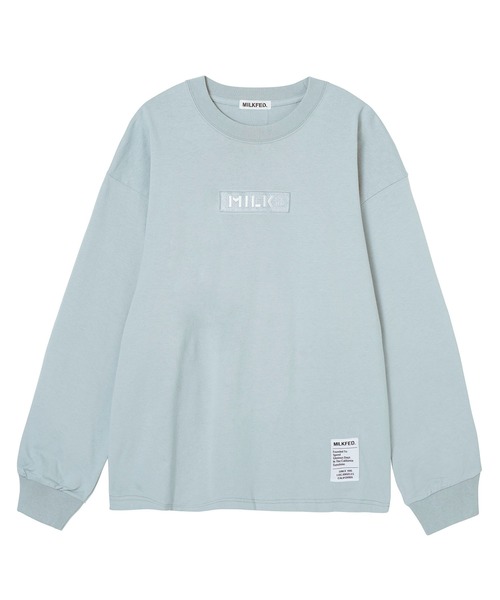 MILKFED.（ミルクフェド）の「BAR LOGO WIDE L/S TEE（Tシャツ/カットソー・レディース・ホワイト/ライトグレー/オフホワイト/ブラック/ベージュ/ライトブルー/ライトピンク・ONE SIZE）」の21枚目の写真