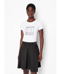 ARMANI EXCHANGE | 【A|X アルマーニ エクスチェンジ】AXロゴ　スパンコールデザイン　半袖クルーネックTシャツ/SLIM(Tシャツ/カットソー)
