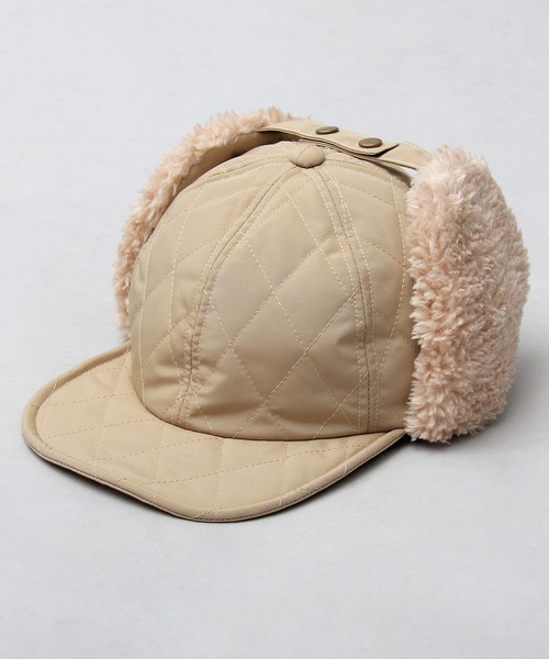 Basiquenti(ベーシックエンティ)の「キルティング ボア フライトキャップ(キャップ・メンズ・ブラック/ベージュ/ブルー/グリーン/ネイビー/カーキ・FREE)」の20枚目の写真