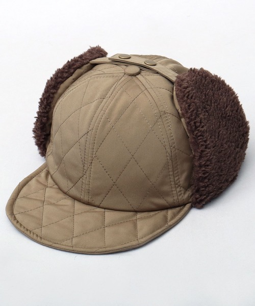 Basiquenti(ベーシックエンティ)の「キルティング ボア フライトキャップ(キャップ・メンズ・ブラック/ベージュ/ブルー/グリーン/ネイビー/カーキ・FREE)」の7枚目の写真