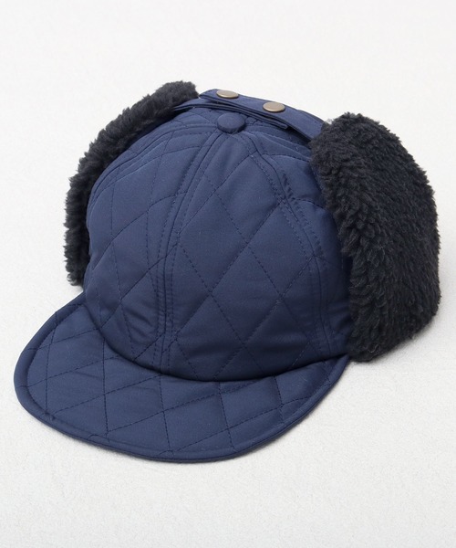 Basiquenti(ベーシックエンティ)の「キルティング ボア フライトキャップ(キャップ・メンズ・ブラック/ベージュ/ブルー/グリーン/ネイビー/カーキ・FREE)」の8枚目の写真