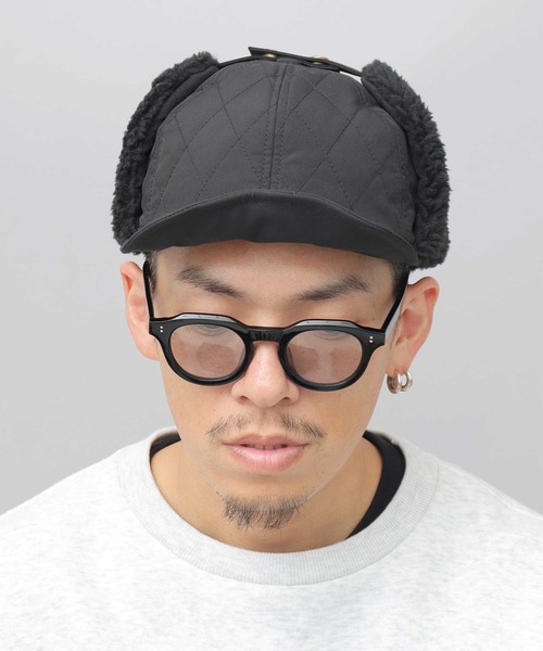 Basiquenti(ベーシックエンティ)の「キルティング ボア フライトキャップ(キャップ・メンズ・ブラック/ベージュ/ブルー/グリーン/ネイビー/カーキ・FREE)」の16枚目の写真