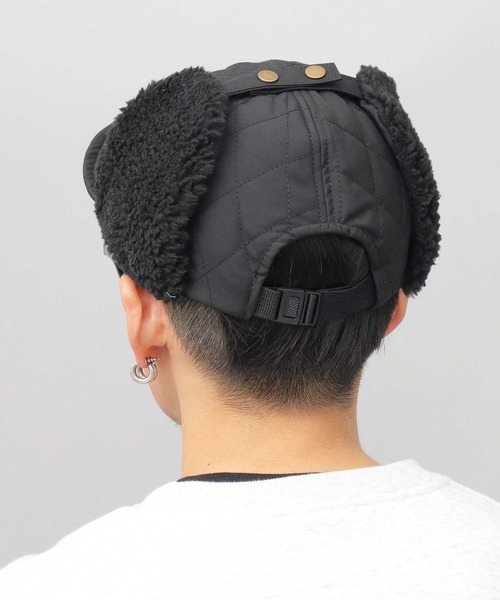 Basiquenti(ベーシックエンティ)の「キルティング ボア フライトキャップ(キャップ・メンズ・ブラック/ベージュ/ブルー/グリーン/ネイビー/カーキ・FREE)」の18枚目の写真