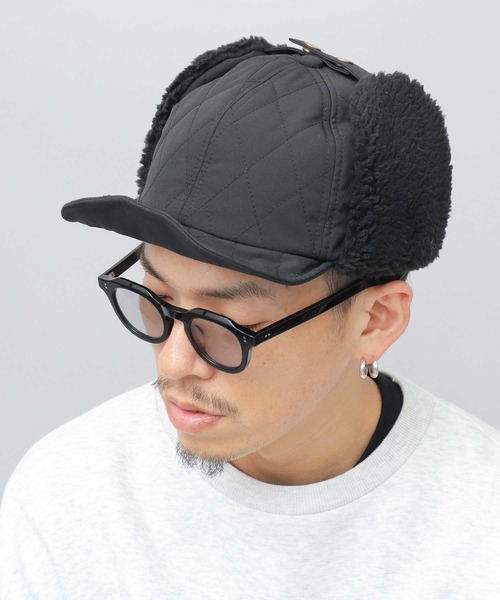 Basiquenti(ベーシックエンティ)の「キルティング ボア フライトキャップ(キャップ・メンズ・ブラック/ベージュ/ブルー/グリーン/ネイビー/カーキ・FREE)」の9枚目の写真