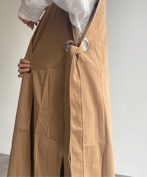 CPCM(シーピーシーエム)の「2WAYポンチョ風ハトメトレンチ(トレンチコート・レディース・ベージュ/ブラウン/カーキ・FREE)」の12枚目の写真
