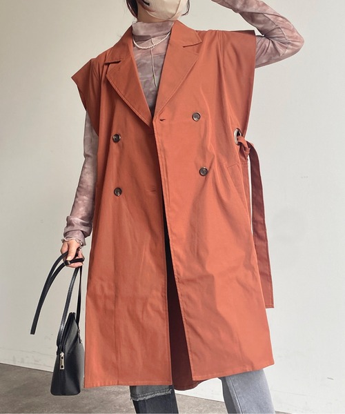CPCM(シーピーシーエム)の「2WAYポンチョ風ハトメトレンチ(トレンチコート・レディース・ベージュ/ブラウン/カーキ・FREE)」の22枚目の写真