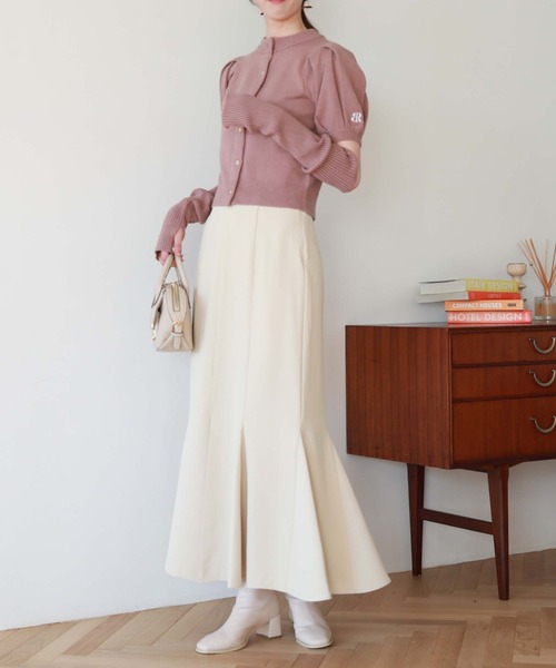 archives(アルシーヴ)の「マチ付きマーメイドスカート(無地)(スカート・レディース・チャコールグレー/ブラック/ブラウン/アイボリー/ダークブラウン・MEDIUM)」の9枚目の写真