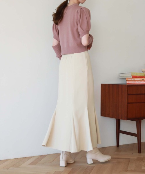 archives(アルシーヴ)の「マチ付きマーメイドスカート(無地)(スカート・レディース・チャコールグレー/ブラック/ブラウン/アイボリー/ダークブラウン・MEDIUM)」の10枚目の写真