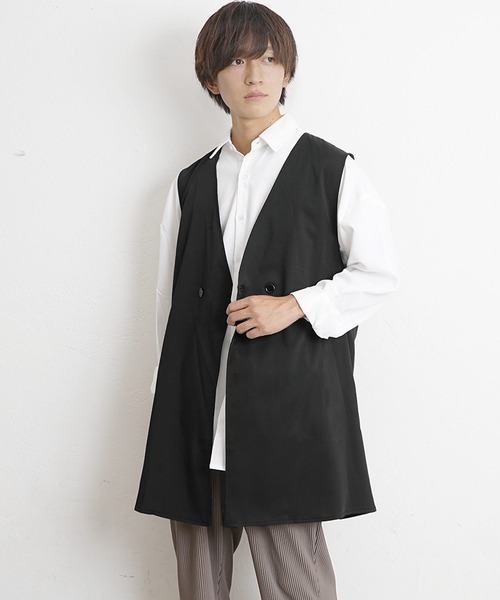 MinoriTY（マイノリティ）の「ダブルブレストロングジレ（ベスト