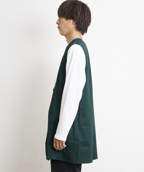 MinoriTY（マイノリティ）の「ダブルブレストロングジレ（ベスト・メンズ・グレー/ブラック/グリーン・M/L）」の12枚目の写真