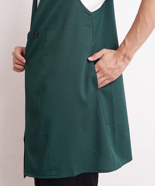 MinoriTY（マイノリティ）の「ダブルブレストロングジレ（ベスト・メンズ・グレー/ブラック/グリーン・M/L）」の15枚目の写真