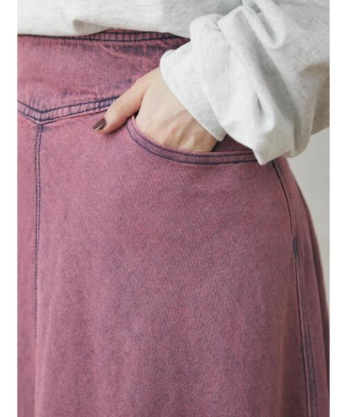 Sugar spoon（シュガースプーン）の「・SUGAR SPOON カラーデニムスカート（スカート・レディース・ブラック/ピンク/グリーン・FREE）」の8枚目の写真