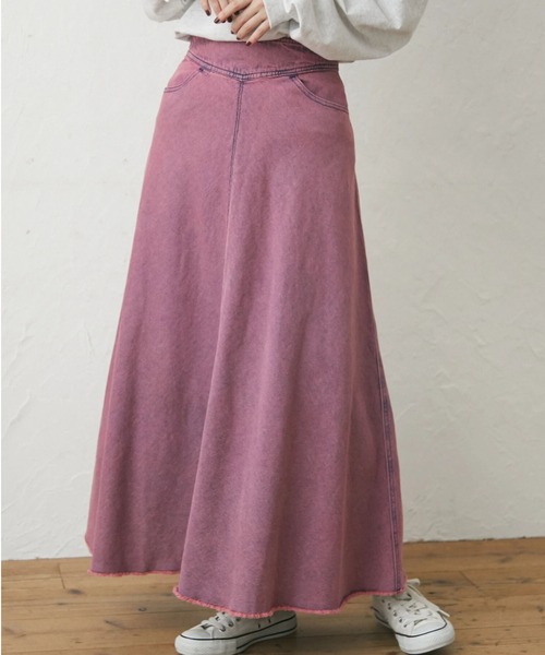 Sugar spoon（シュガースプーン）の「・SUGAR SPOON カラーデニムスカート（スカート・レディース・ブラック/ピンク/グリーン・FREE）」の3枚目の写真