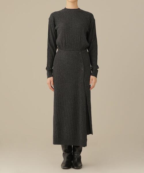 CASA FLINE(カーサフライン)の「casa fline/ラップイレヘムニットドレス(ワンピース・レディース・グリーン/チャコール/ベージュ・FREE)」の19枚目の写真