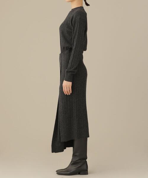 CASA FLINE(カーサフライン)の「casa fline/ラップイレヘムニットドレス(ワンピース・レディース・グリーン/チャコール/ベージュ・FREE)」の20枚目の写真