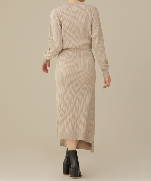 CASA FLINE(カーサフライン)の「casa fline/ラップイレヘムニットドレス(ワンピース・レディース・グリーン/チャコール/ベージュ・FREE)」の16枚目の写真