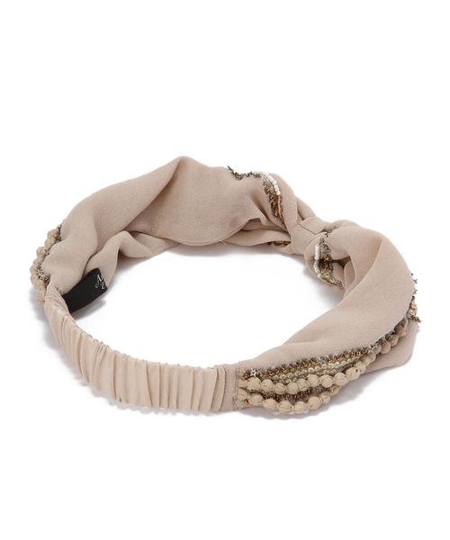 Another Edition(アナザーエディション)の「ビーズスパンコールヘアバンド/AE BEADS SPN HB(ヘアバンド・レディース・ブラック/ベージュ・フリー)」の4枚目の写真