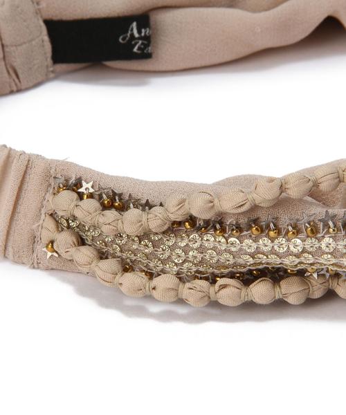 Another Edition(アナザーエディション)の「ビーズスパンコールヘアバンド/AE BEADS SPN HB(ヘアバンド・レディース・ブラック/ベージュ・フリー)」の7枚目の写真