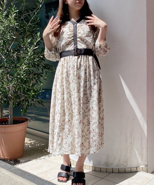 TORTE（トルテ）の「シャツギャザーワンピース（ワンピース・レディース・ホワイト系その他/ブラック系その他/グリーン系その他/ライトグリーン/レッド系その他・FREE）」の16枚目の写真