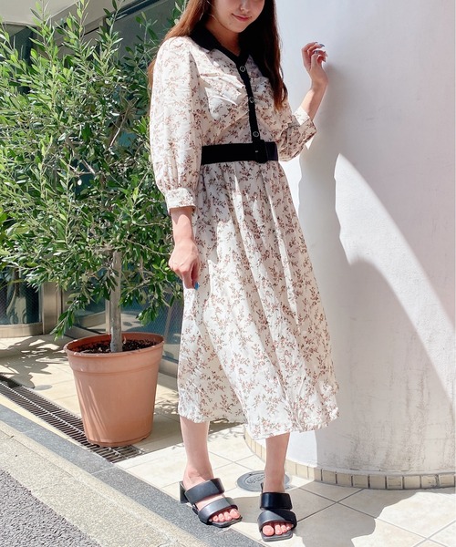 TORTE（トルテ）の「シャツギャザーワンピース（ワンピース・レディース・ホワイト系その他/ブラック系その他/グリーン系その他/ライトグリーン/レッド系その他・FREE）」の18枚目の写真