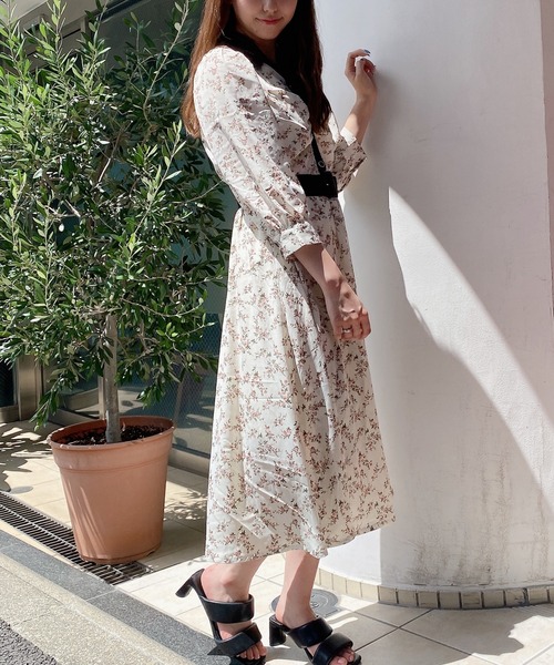 TORTE（トルテ）の「シャツギャザーワンピース（ワンピース・レディース・ホワイト系その他/ブラック系その他/グリーン系その他/ライトグリーン/レッド系その他・FREE）」の19枚目の写真