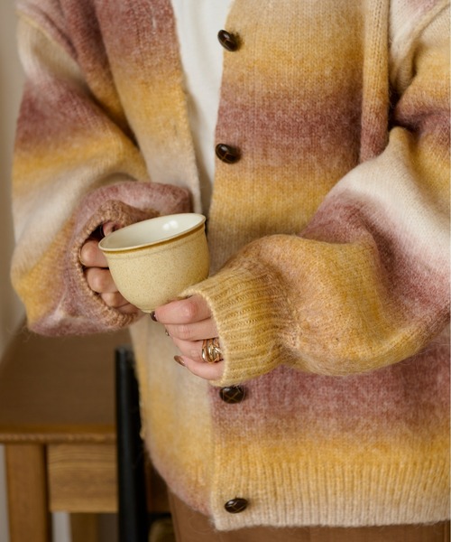 Ambre Neige（アンブルネージュ）の「2WAYグラデーションカーディガン／【WEB/EC限定商品】（カーディガン/ボレロ・レディース・ピンク/グリーン/ライトブラウン/ライトベージュ・FREE）」の8枚目の写真