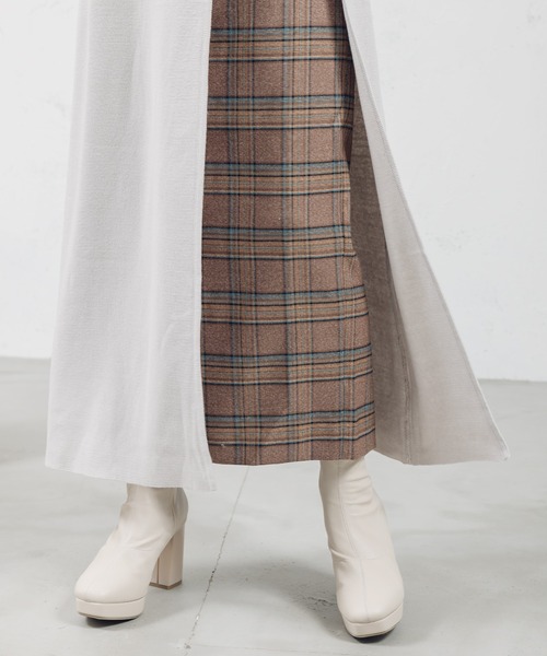 qumerry.(キュメリ)の「チェックタイトロングスカート(スカート・レディース・スモークグレー/ブラウン・SMALL/MEDIUM)」の13枚目の写真