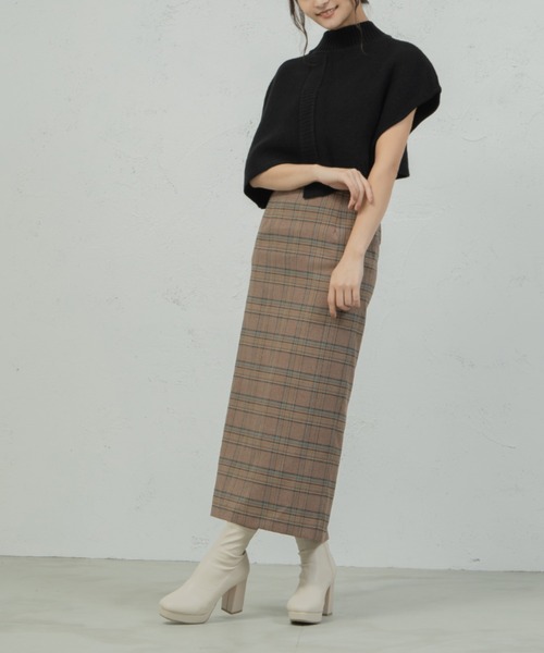 qumerry.(キュメリ)の「チェックタイトロングスカート(スカート・レディース・スモークグレー/ブラウン・SMALL/MEDIUM)」の15枚目の写真