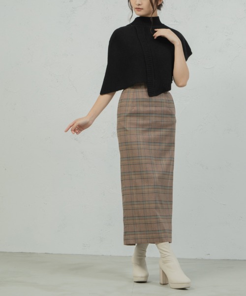 qumerry.(キュメリ)の「チェックタイトロングスカート(スカート・レディース・スモークグレー/ブラウン・SMALL/MEDIUM)」の14枚目の写真