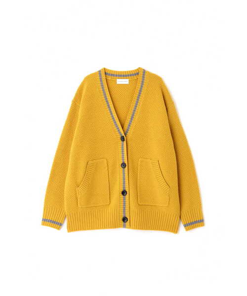 human woman（ヒューマンウーマン）の「◆プレッピーカーディガン（カーディガン/ボレロ・レディース・ネイビー/イエロー・MEDIUM）」の3枚目の写真