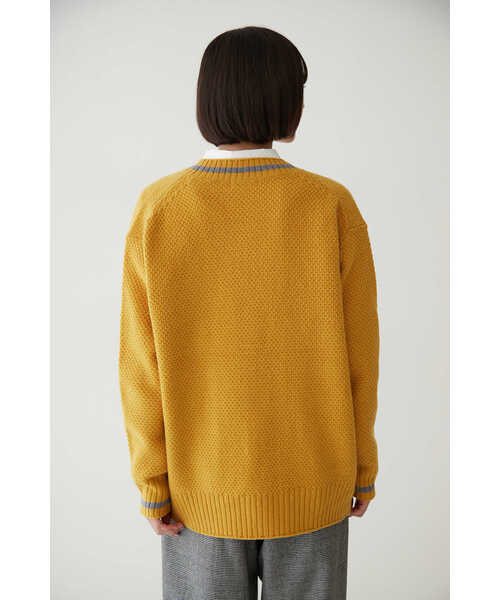 human woman（ヒューマンウーマン）の「◆プレッピーカーディガン（カーディガン/ボレロ・レディース・ネイビー/イエロー・MEDIUM）」の6枚目の写真