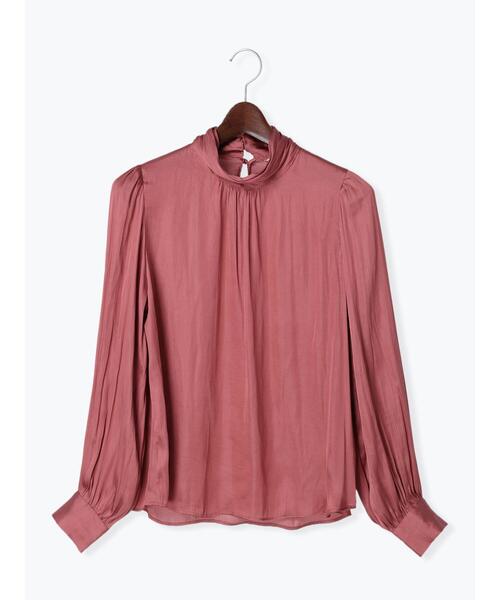 Te chichi（テチチ）の「ハイネックシャーリングカラーブラウス（シャツ/ブラウス・レディース・ネイビー/オフホワイト/ピンク・ﾌﾘ-）」の20枚目の写真