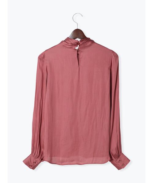 Te chichi（テチチ）の「ハイネックシャーリングカラーブラウス（シャツ/ブラウス・レディース・ネイビー/オフホワイト/ピンク・ﾌﾘ-）」の19枚目の写真