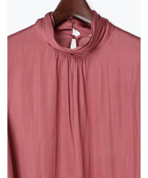 Te chichi（テチチ）の「ハイネックシャーリングカラーブラウス（シャツ/ブラウス・レディース・ネイビー/オフホワイト/ピンク・ﾌﾘ-）」の18枚目の写真