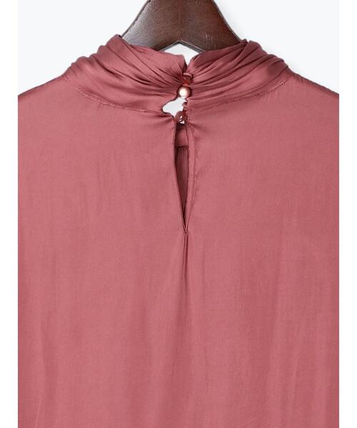 Te chichi（テチチ）の「ハイネックシャーリングカラーブラウス（シャツ/ブラウス・レディース・ネイビー/オフホワイト/ピンク・ﾌﾘ-）」の15枚目の写真