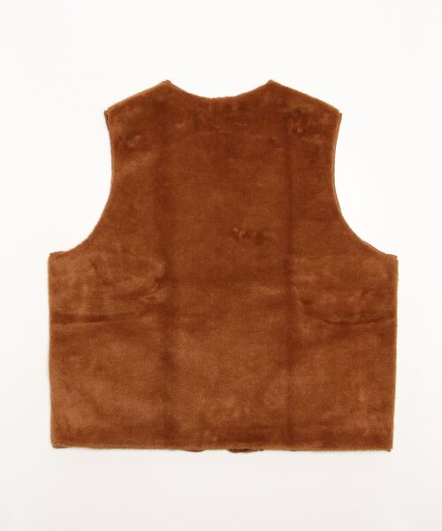 Beno(ビーノ)の「イミテーションファー ビッグベスト(ベスト・メンズ・ブラウン/ブラック/オフホワイト・M/L)」の7枚目の写真