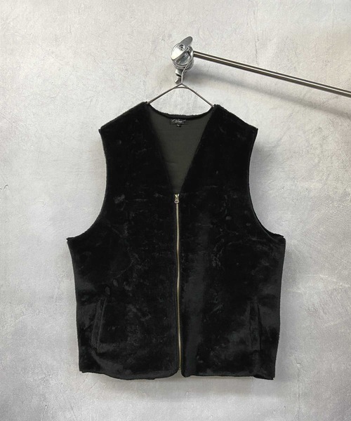 Beno(ビーノ)の「イミテーションファー ビッグベスト(ベスト・メンズ・ブラウン/ブラック/オフホワイト・M/L)」の16枚目の写真