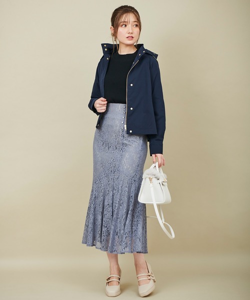 31 Sons de mode（トランテアン　ソン　ドゥ　モード）の「裾フレア切替レーススカート（スカート・レディース・ベージュ/ブルー/ピンク・36/38）」の18枚目の写真